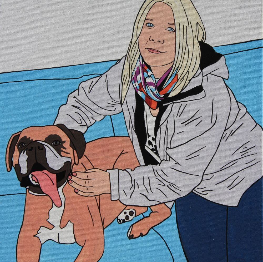 Das Bild Birgit und Lana aus dem Projekt People with their dogs.