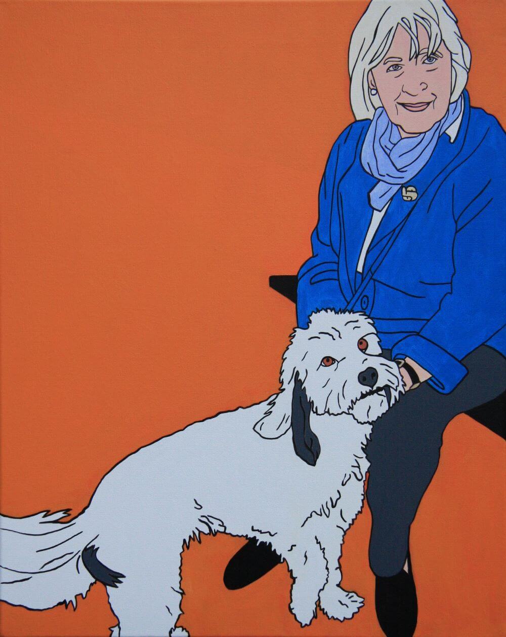 Das Bild Angela und Rana aus dem Projekt People with their dogs.