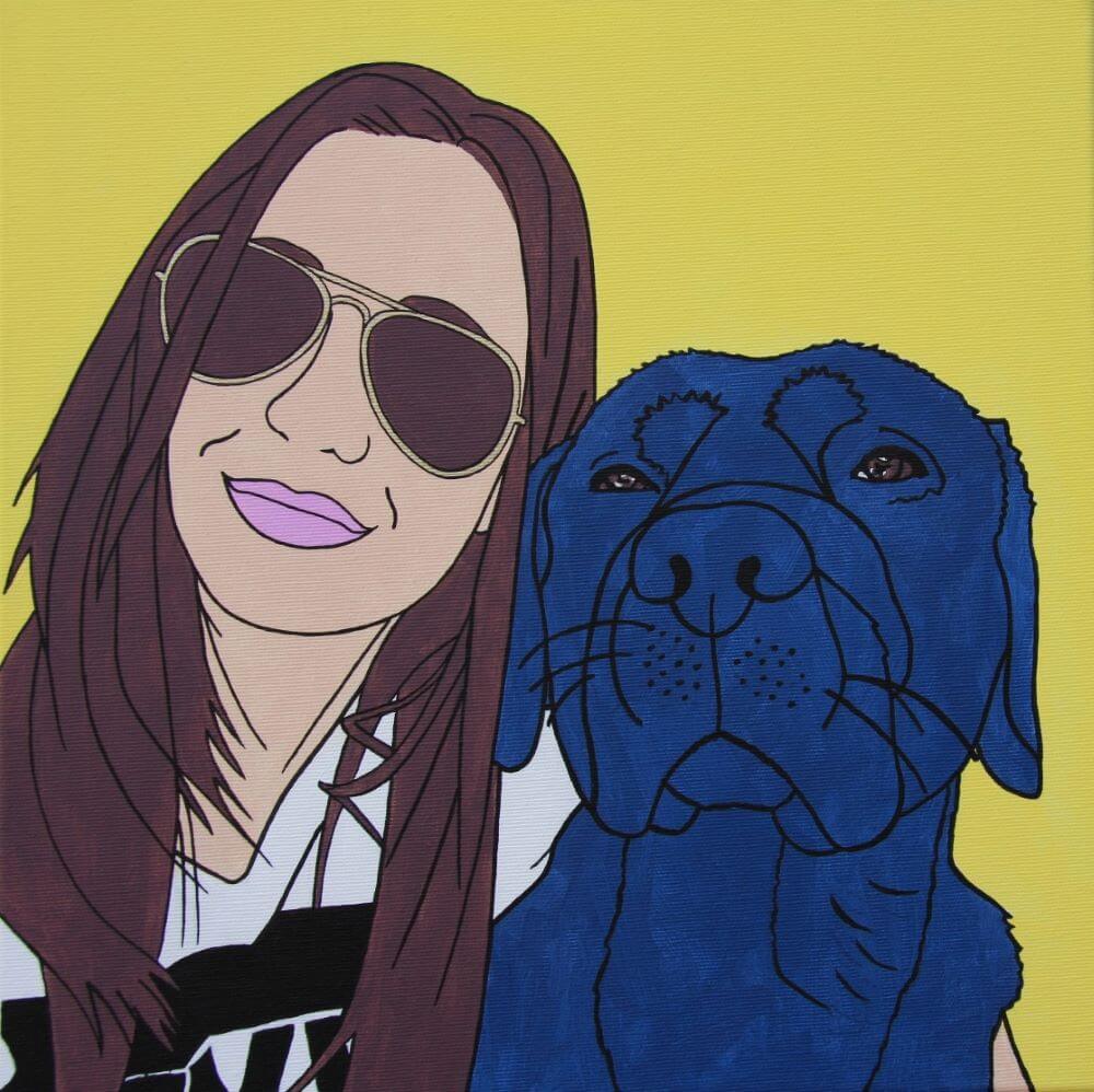 Das Bild Vicky und Buddy aus dem Projekt People with their dogs.