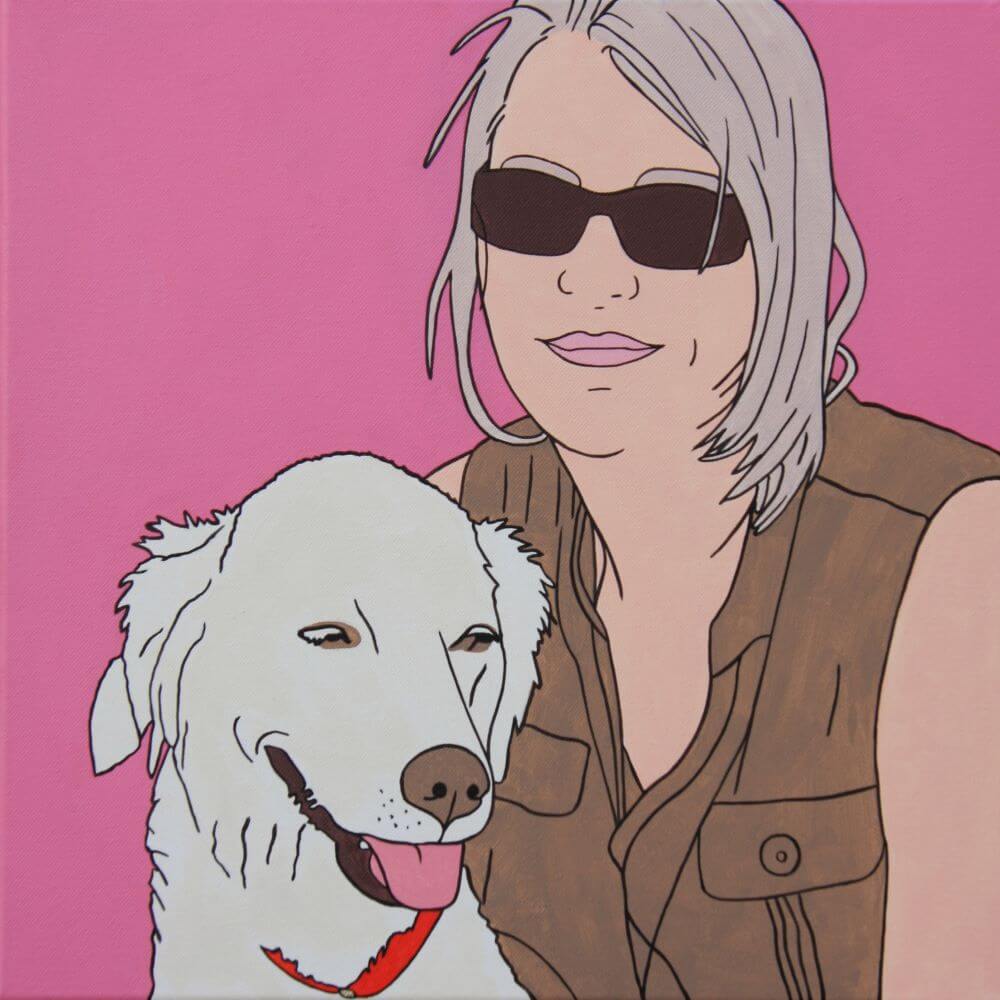 Das Bild Jaqueline und Betty aus dem Projekt People with their dogs.