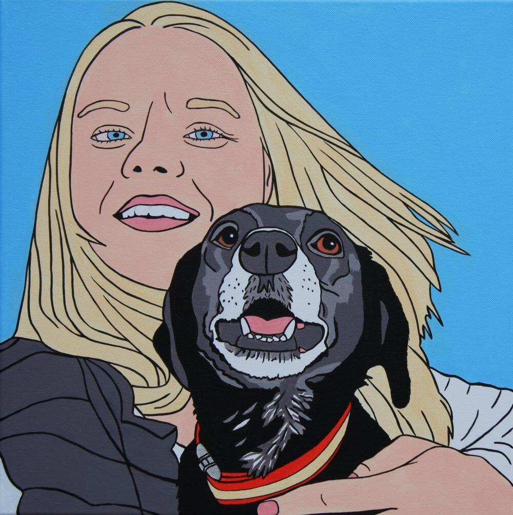 Das Bild Anne und Chona aus dem Projekt People with their dogs.